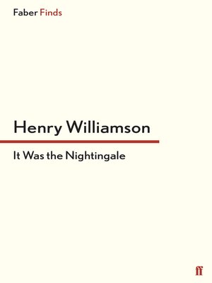 cover image of It Was the Nightingale